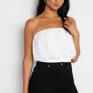 NWT Eyelet Bubble Tube Top